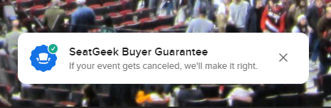 SeatGeek Money Back Guarantee