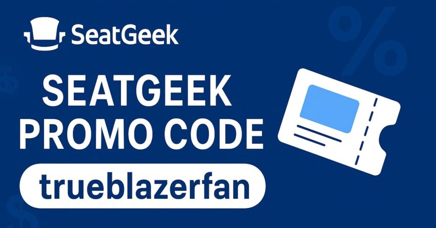 The words "SeatGeek Promo Code" followed the promo code: trueblazerfan